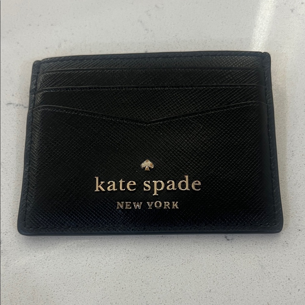 Kate Spade Black Leather Card Holder